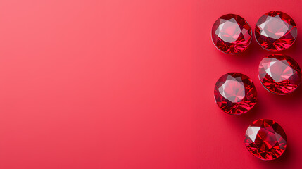 diamond on red background