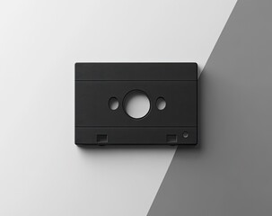 Obraz premium Black audio cassette tape