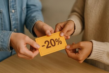 Discount coupon exchange hands