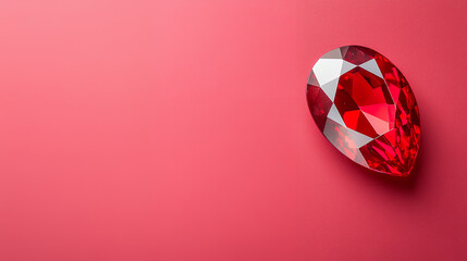 diamond on red background