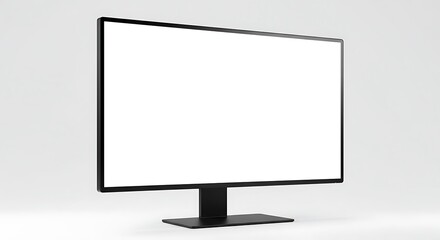 Sleek Flat Screen Monitor Device Against a White Background