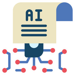 ai policy regulation processing chipset flat style icon