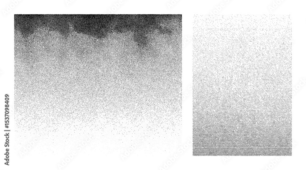 Poster vector gradient dot illustrations with varying density.