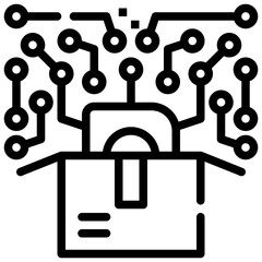 box open package explainable ai simple line icon