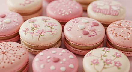 dessert, desserts, afternoon tea, good times, food, delicate, soft, sweet, tea, delicious, pink, cute, food,macaroon