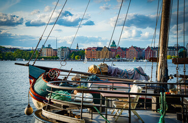 Cityscape of Stockholm, Sweden in summer