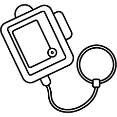 Blood Pressure Monitor outline vector