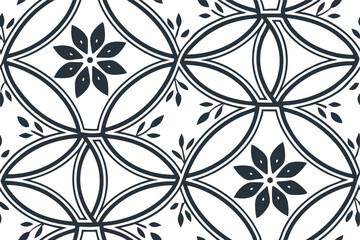 Seamless Floral Pattern with Vibrant Blossoms and Delicate Leaves for Elegant Textile and Wallpaper Designs