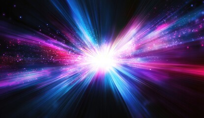 Cosmic explosion radiating vibrant hues