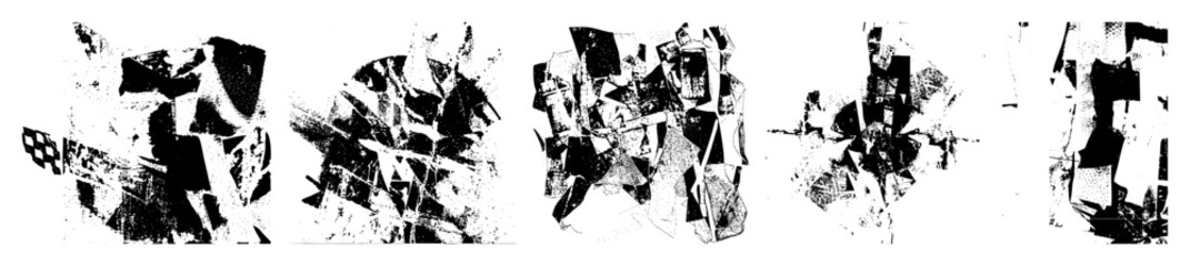 Fototapeta premium Vector Abstract fractured shapes create a dynamic modern .
