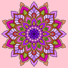 abstract floral background, Blossom Mandala Shape, Flower Mandala. Vintage decorative elements. Oriental pattern, vector illustration. Islam, Arabic, Indian, Moroccan, Spain, Turkish, Pakistan