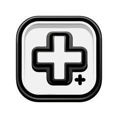 Obraz premium Flat plus icon for add button stock vector