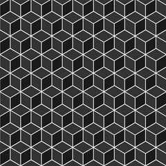 Black Boxes Seamless geometric pattern silhouette design Vector