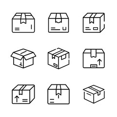 Delivery service icon set, courier, Shipping symbol, icons vector collection