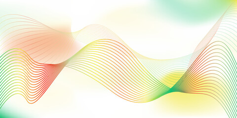 Abstract gradient various colors background with lines waves. Simple background for banner, poster, cover, brochure, flyer, website