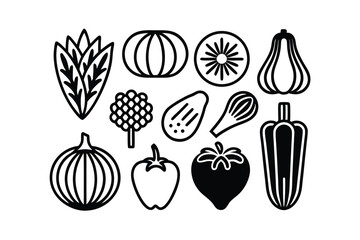 set of vegetables