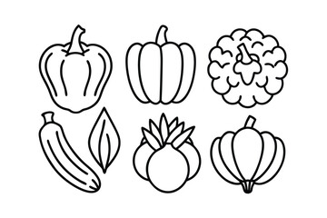 set of vegetables