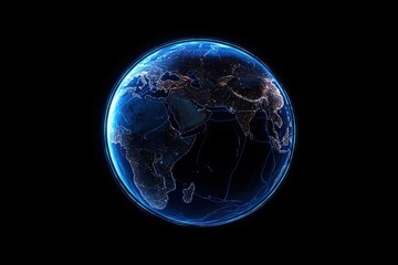 Globed Earth, night view