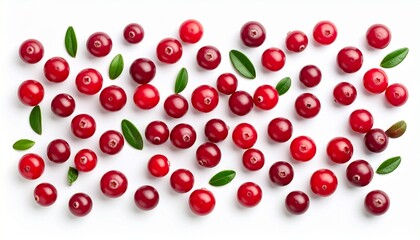red cherries on white background