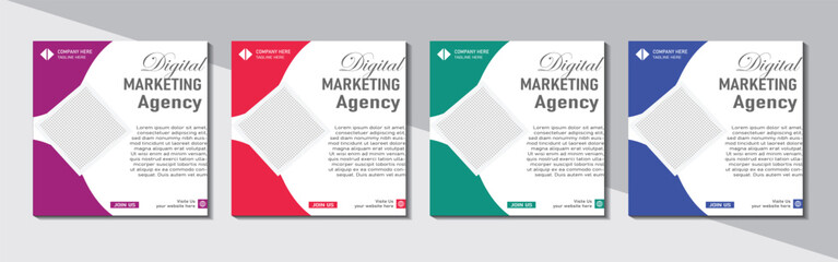 Digital marketing agency and corporate social media post template