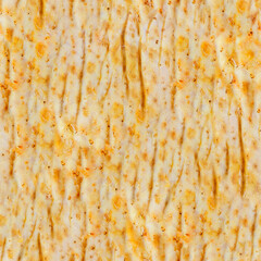 Seamless 4k photo texture of peeled and wrinkled duck skin.