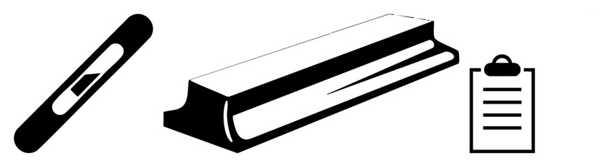 Obraz premium Vector Stationery Featuring a Clip Book and Folder