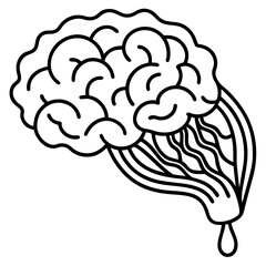 human brain vector illustration