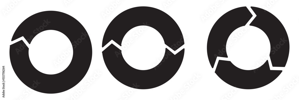 Poster circle arrow icon set. circular arrow icon, refresh, reload, rotation arrow icon symbol sign. black 