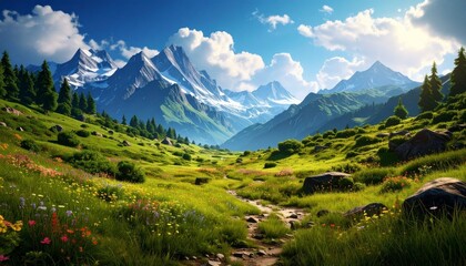 Obraz premium mountain landscape in summer