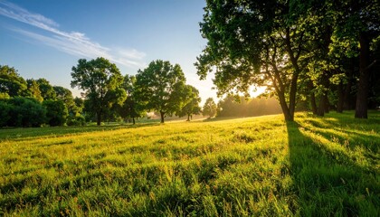 Fototapeta premium sunset in the field