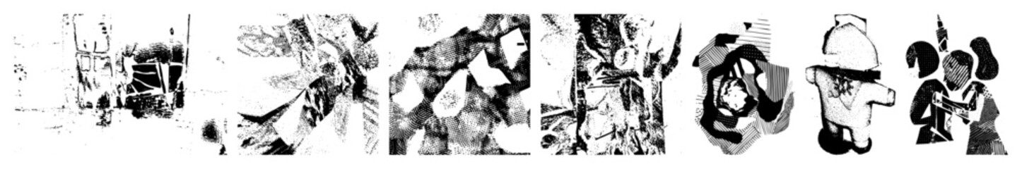 Fototapeta premium Vector Abstract vector shapes create a dynamic fragmented composition.
