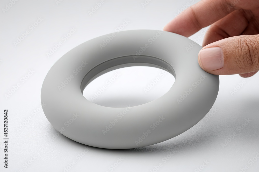Poster innovative grey circular object demonstrating modern design principles for minimalistic decor and fu