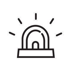 Alarm siren icon. Emergency siren icon. Ambulance siren or police icon, vector illustration