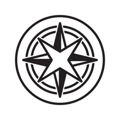 compass icon. Navigation compass vector. simple vector eps