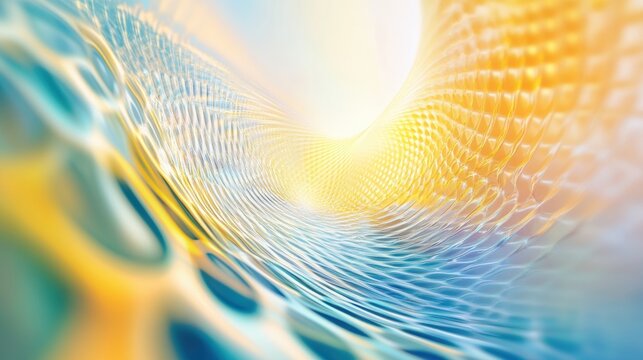 Abstract Spiral Pattern with Radiant Colors and Geometric Shapes