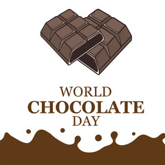  Brown World Chocolate Day Poster with Chocolate 