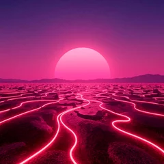 Selbstklebende Fototapeten sunrise in the desert © pari