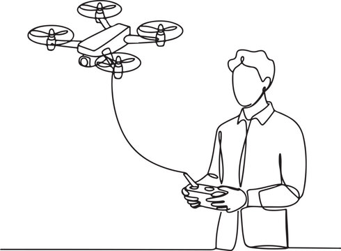 drone operator, black line art clip art preview