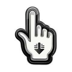 Obraz premium Hand pointing with index finger icon stock vector