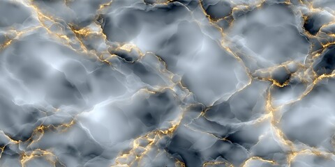 Abstract Blue and Gold Veined Marble Texture Background for Luxurious Designs
