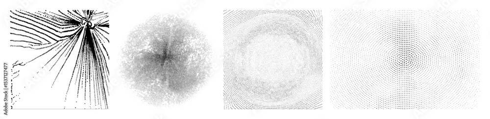 Aufkleber vector abstract radial showcase dynamic wave and burst formations.