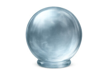 Glass sphere with swirling smoke inside, isolated on transparent background, perfect for fortune telling or fantasy scenes