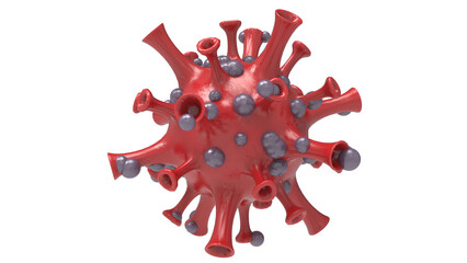 rendering of red virus 