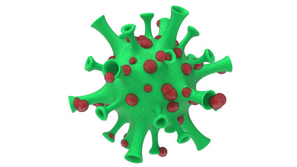 rendering of virus on transparent background