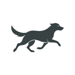 Labrador Retriever Running Silhouette Illustration