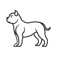 Playful Bulldog Standing Dog Silhouette