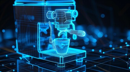 Futuristic coffee making equipment