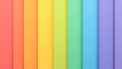 Colorful Stripes of Various Pastel Tones in a Smooth and Bright Background Display