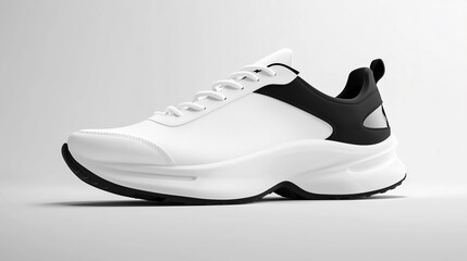 White sports shoe mockup 