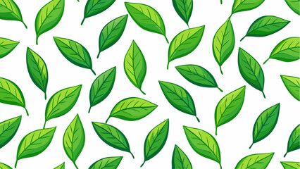 Seamless pattern with green leaves, ideal for backgrounds and designs